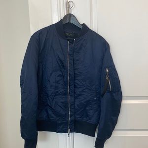 Mens rag and bone navy bomber jacket size M